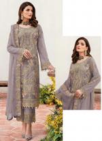 Georgette Brown Eid Wear Embroidery Work Pakistani Suit